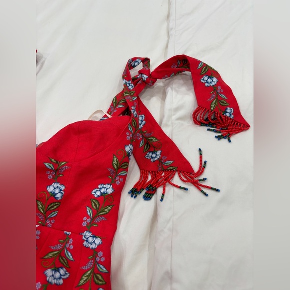 FARM Rio Red Floral Mini Dress - Picture 12 of 14